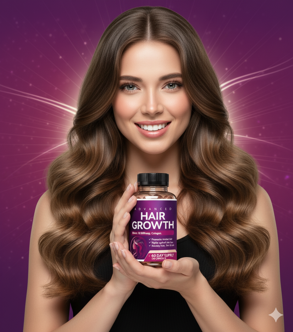 Hair Growth – Suplemento Natural para el Crecimiento del Cabello, la Piel y las Uñas de la Mujer