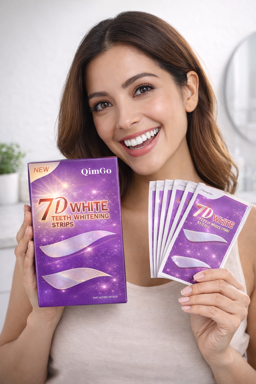 ✨7D WHITE – Tiras Blanqueadoras Dentales ✨